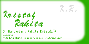 kristof rakita business card